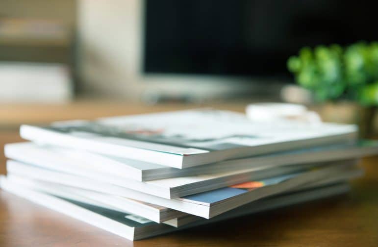 Magazines on Table