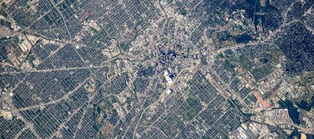 Satellite view of city